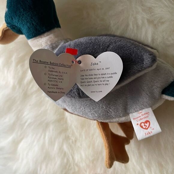 Ty Beanie Baby Jake ™ the Mallard Duck - Picture 10 of 12